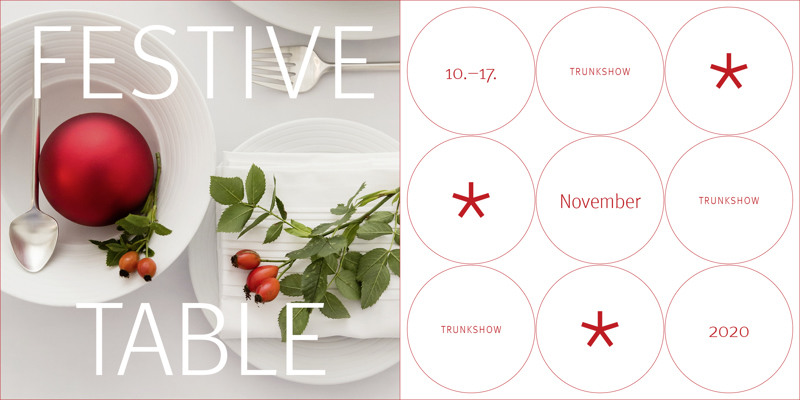 Online TrunkShow: *Festive Table, 10. bis 17. November 2020